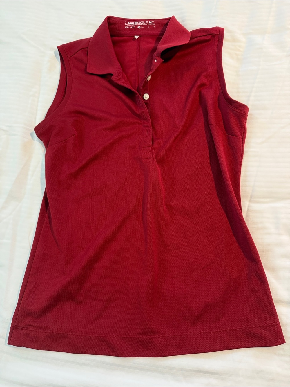 Nike Women's Sleeveless Golf Polo Tank - Deep Red